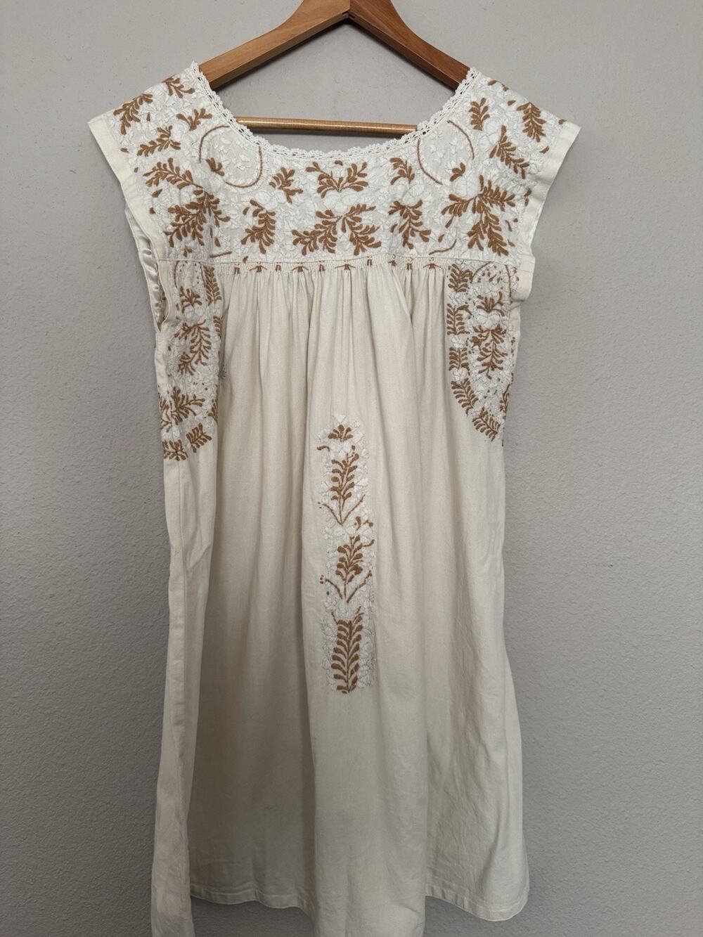Mi Golondrina Embroidered Mini Dress Size M